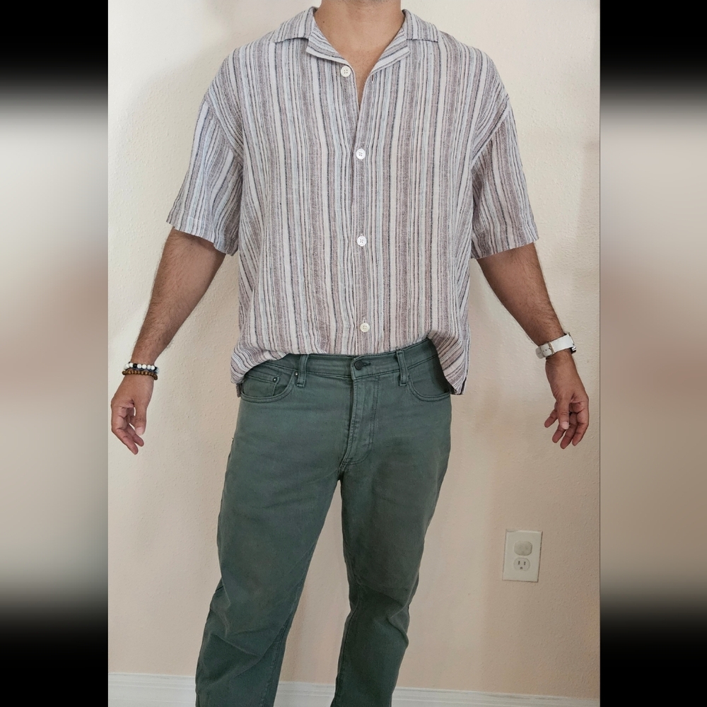 Cotton On Multicolor Striped Short Sleeve Shirt